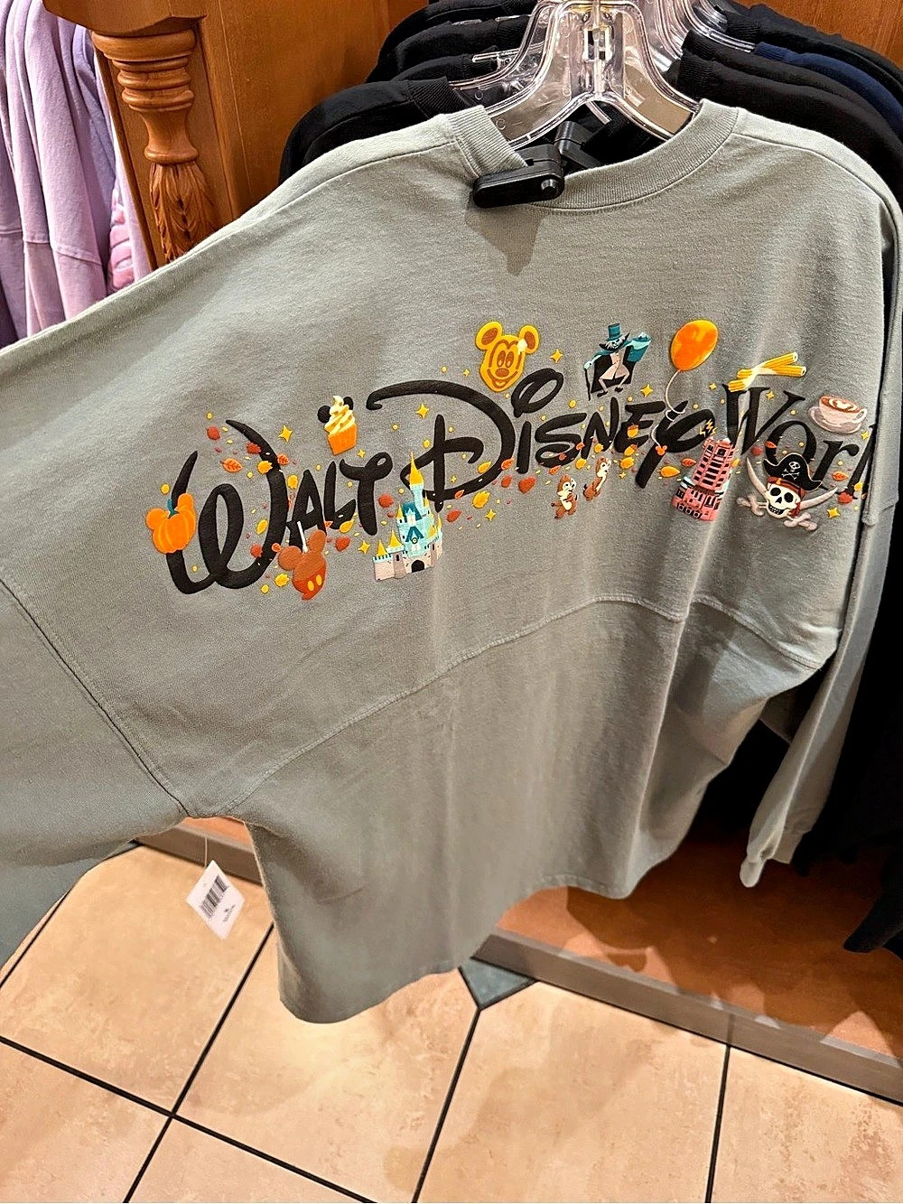 Disney Parks Fall/Autumn Green Spirit JerseyNWT